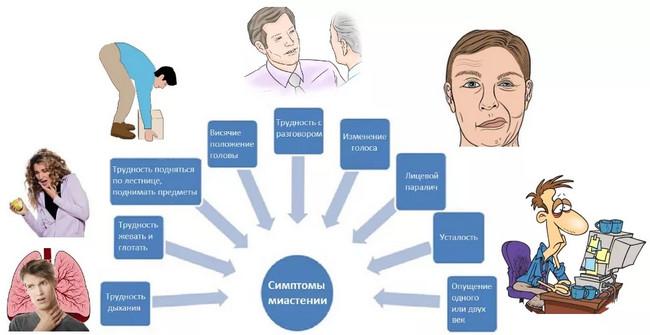 симптомы миастении